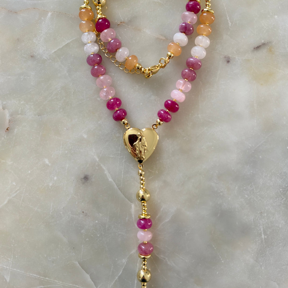 Virgin Mary Rosary Necklace