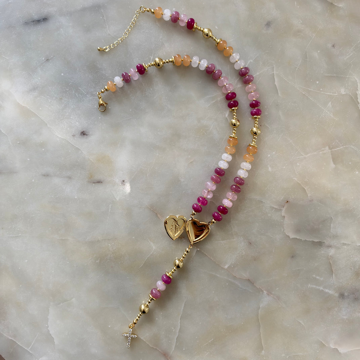 Virgin Mary Rosary Necklace