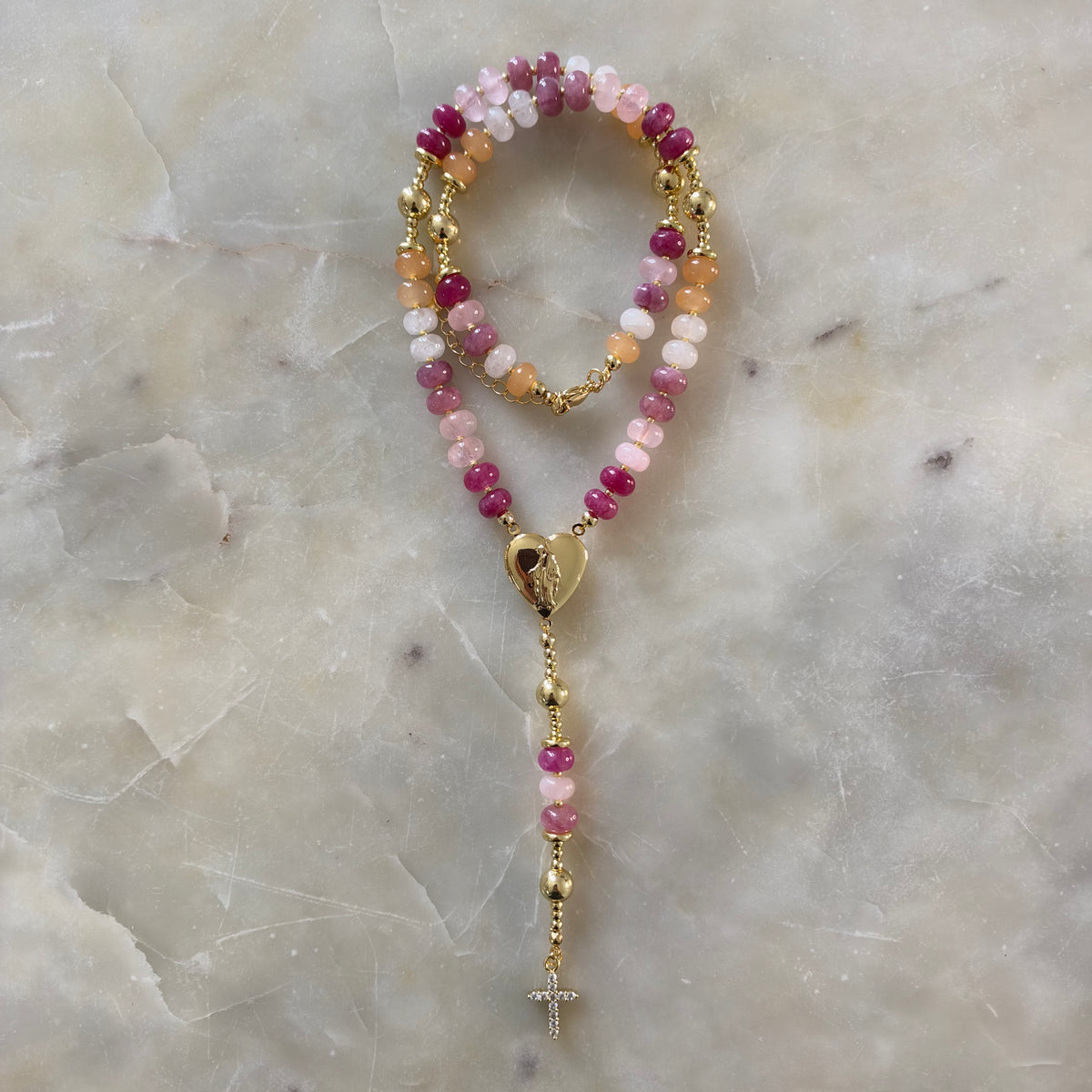 Virgin Mary Rosary Necklace
