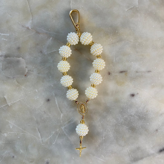 Our Lady of Guadalupe Rosary Bag Charm & Keychain
