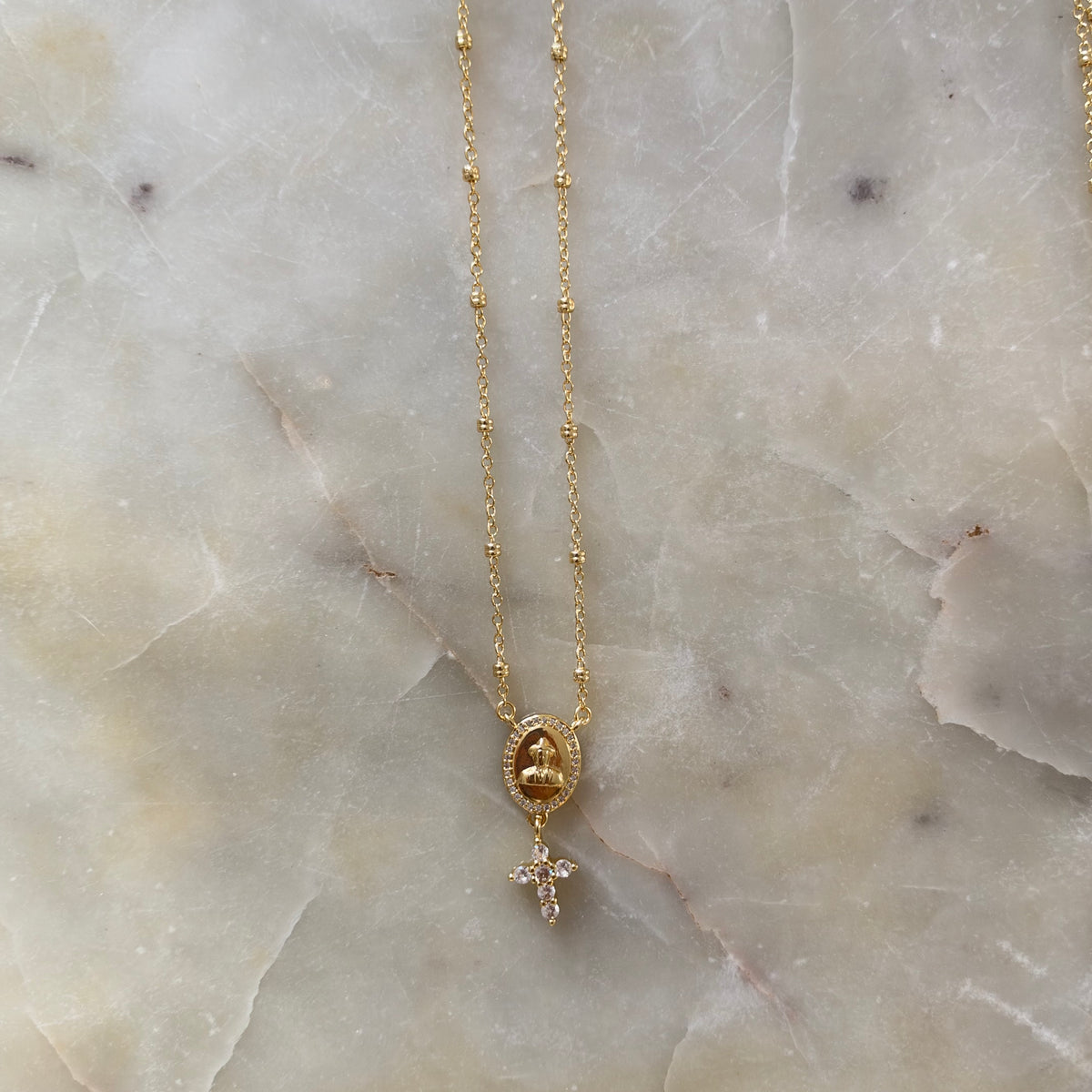 Catholic Medal & Cross Necklace