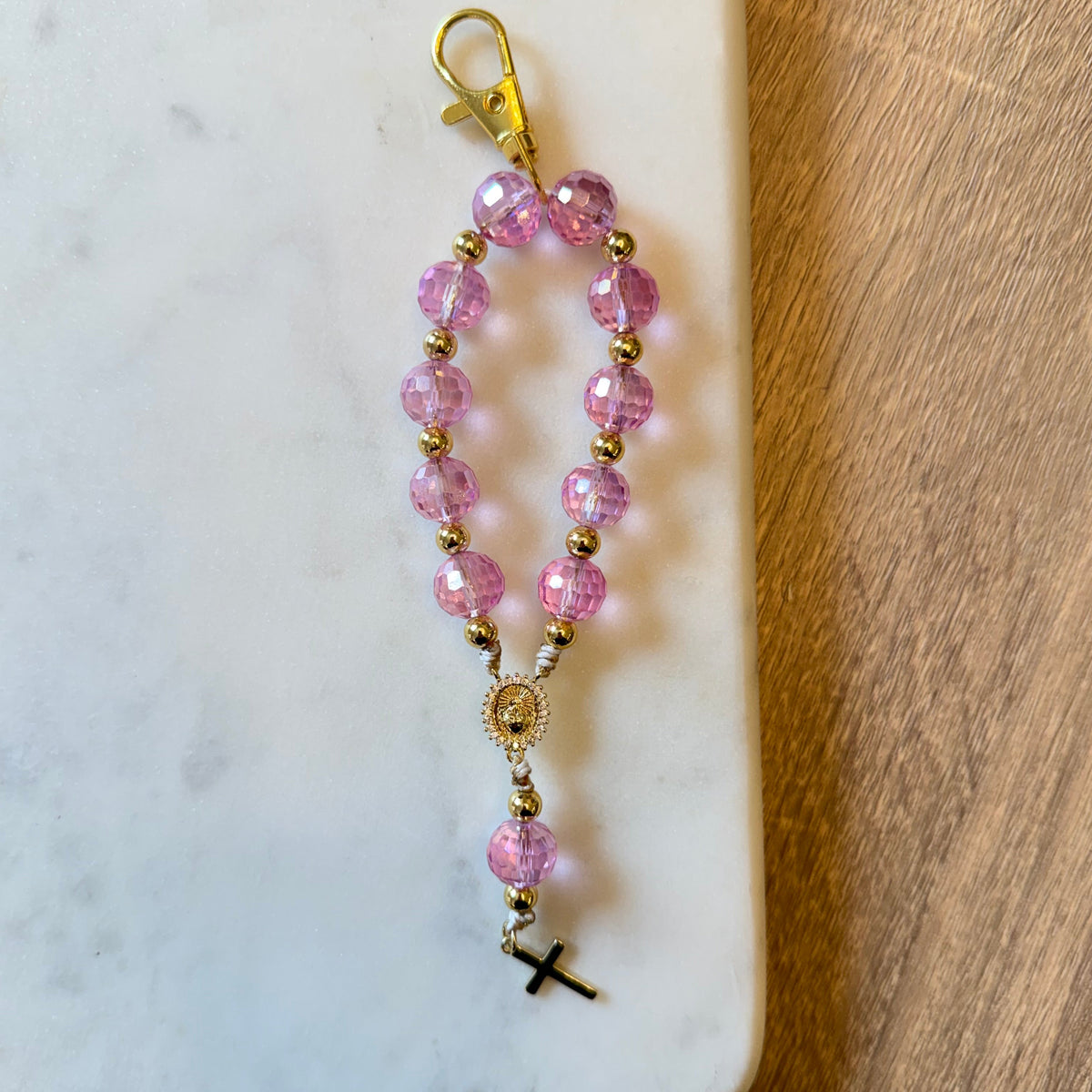 Sacred Heart Denario – Catholic Bag Charm
