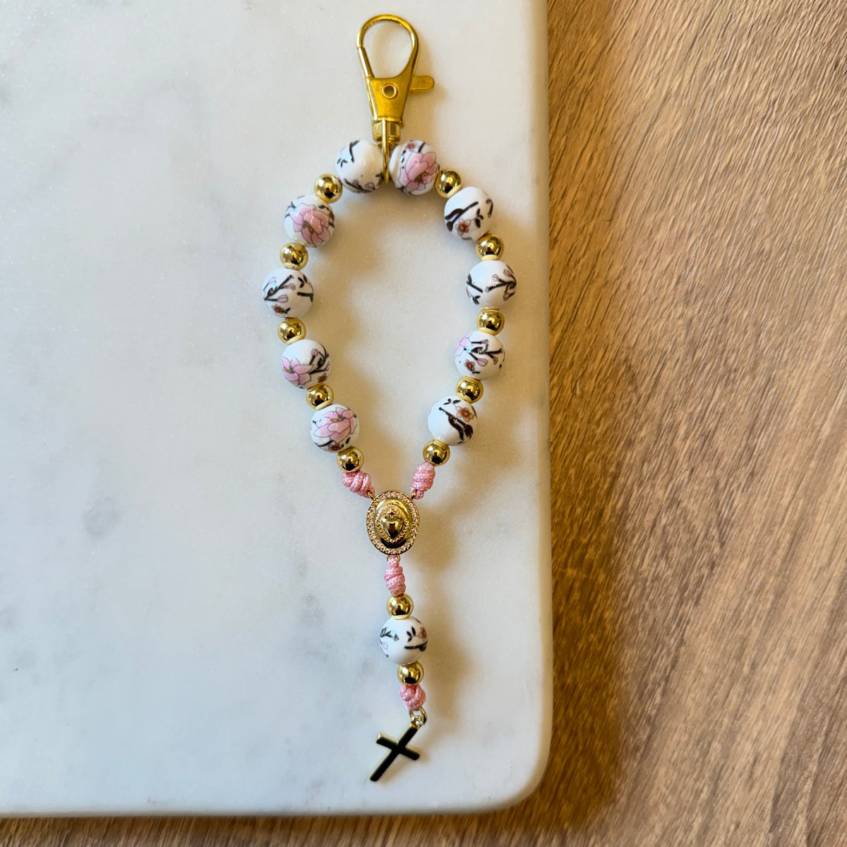 Sacred Heart Denario – Catholic Bag Charm