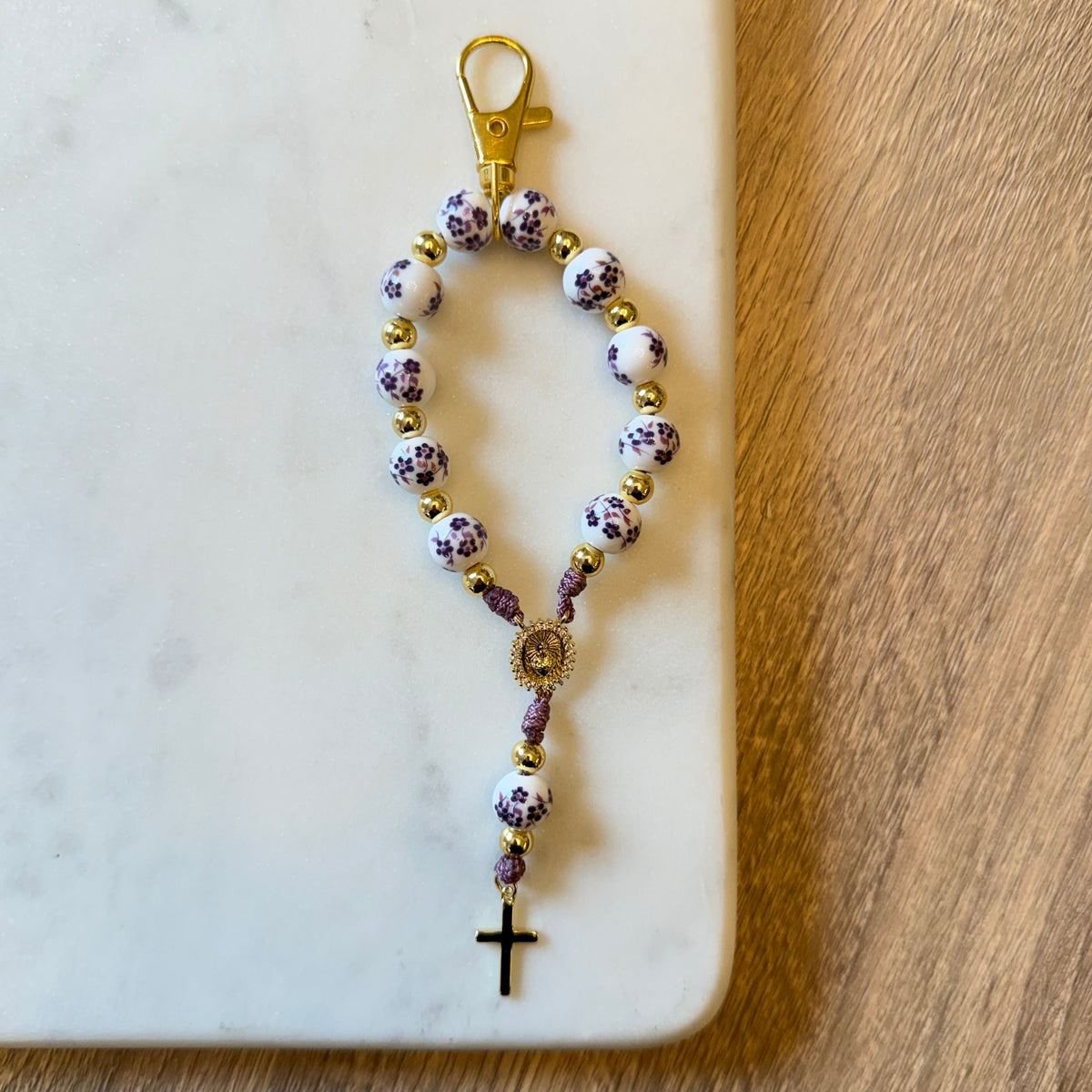 Sacred Heart Denario – Catholic Bag Charm