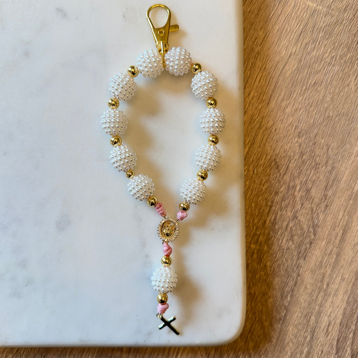 Sacred Heart Denario – Catholic Bag Charm