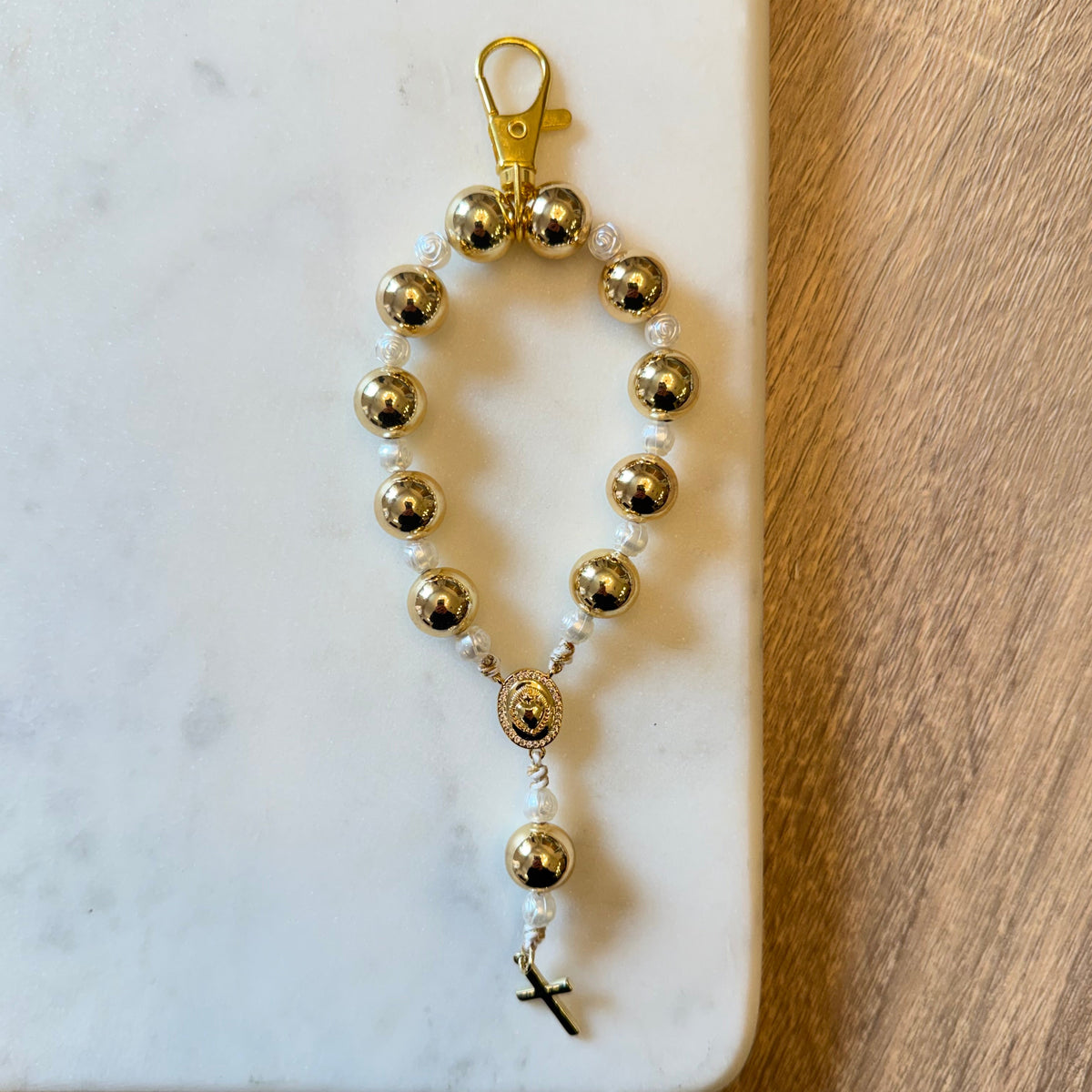 Sacred Heart Denario – Catholic Bag Charm