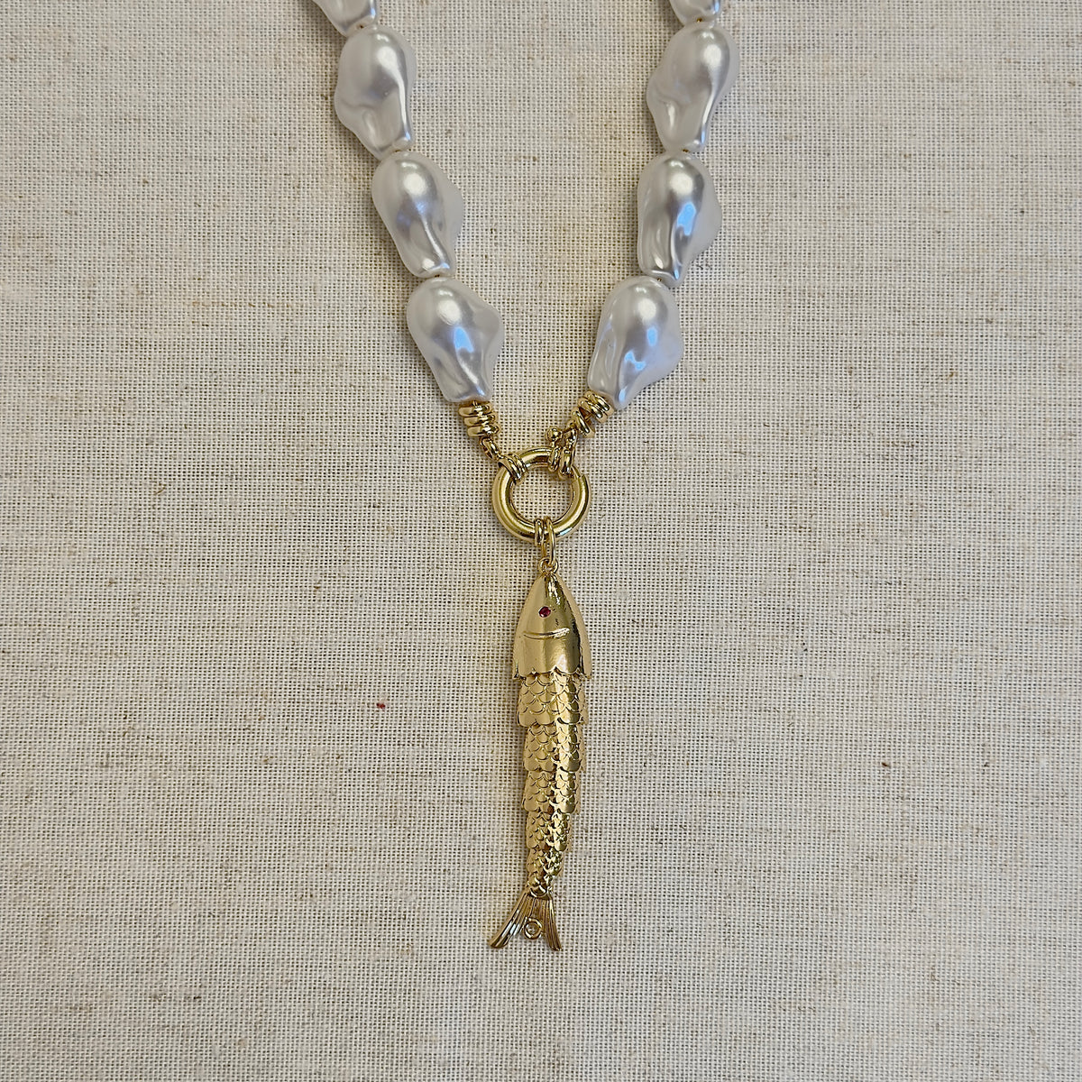 Capri Fish Pearl Necklace