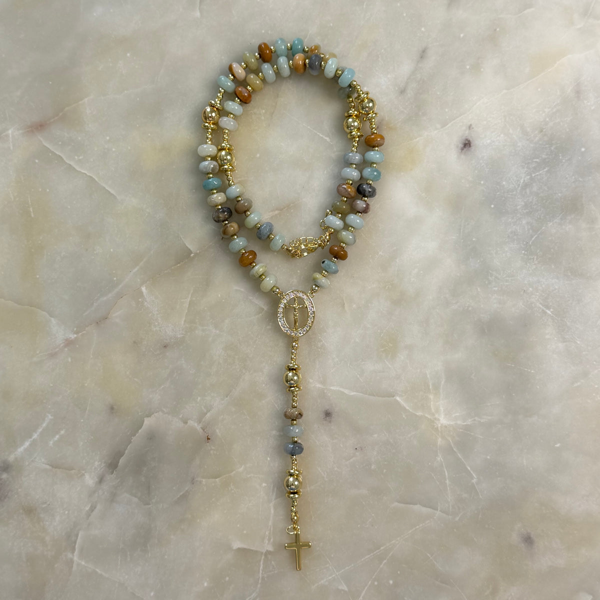 Christ Amazonite Rosary