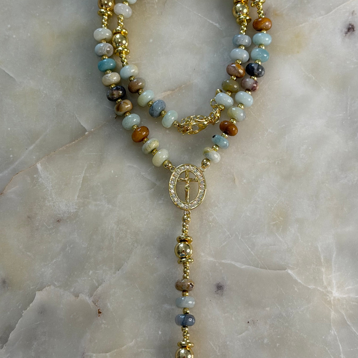 Christ Amazonite Rosary