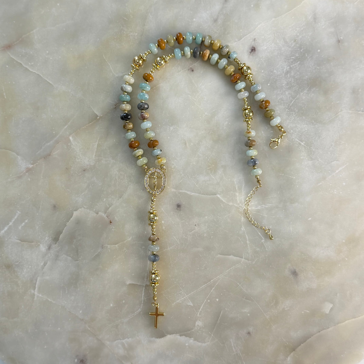 Christ Amazonite Rosary