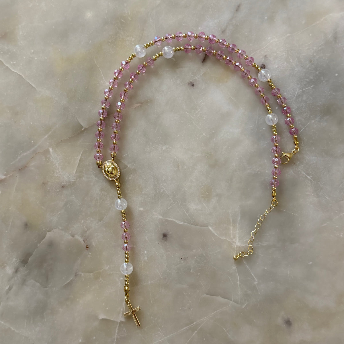 Crystal Sacred Heart of Jesus Rosary