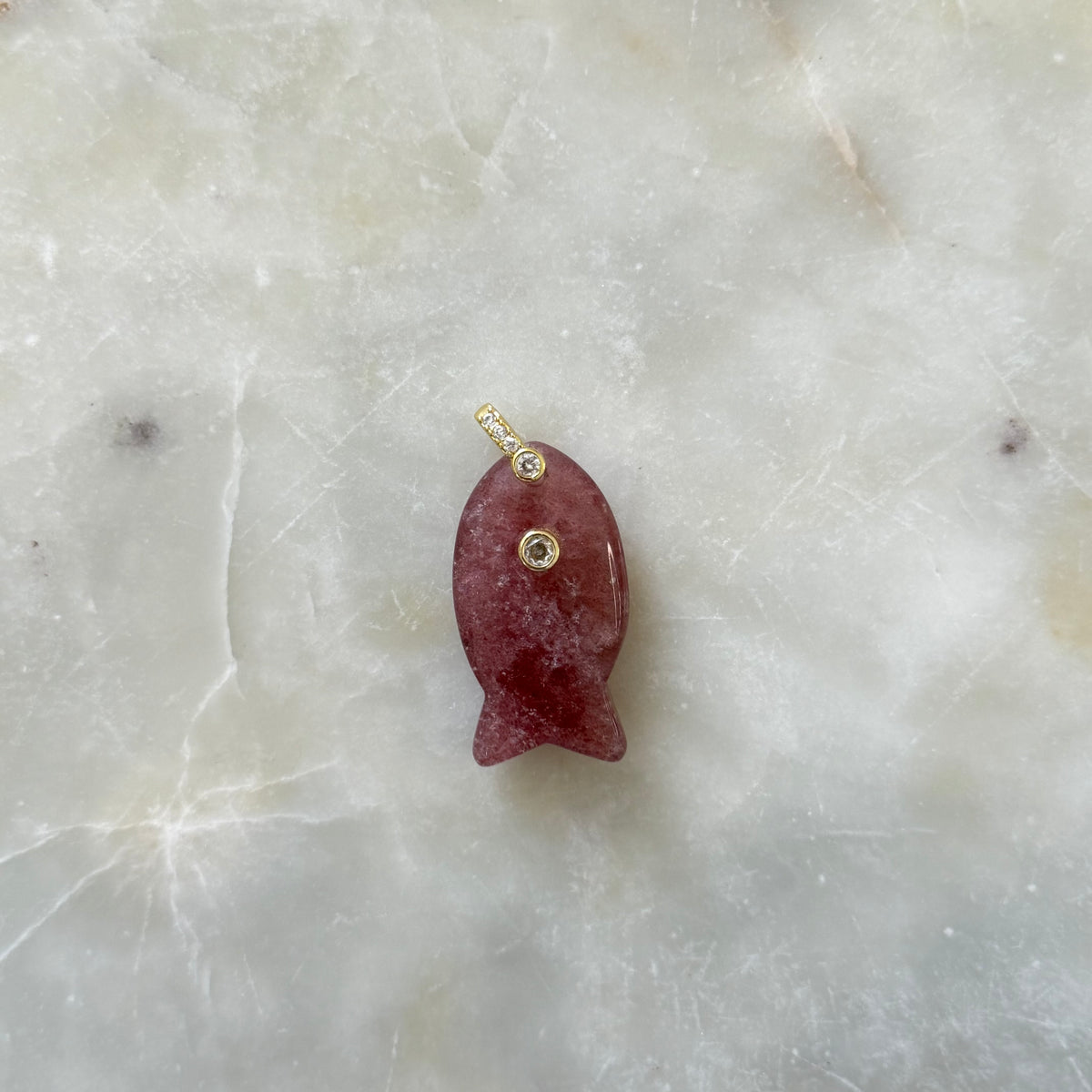 Natural Stone Fish Charm