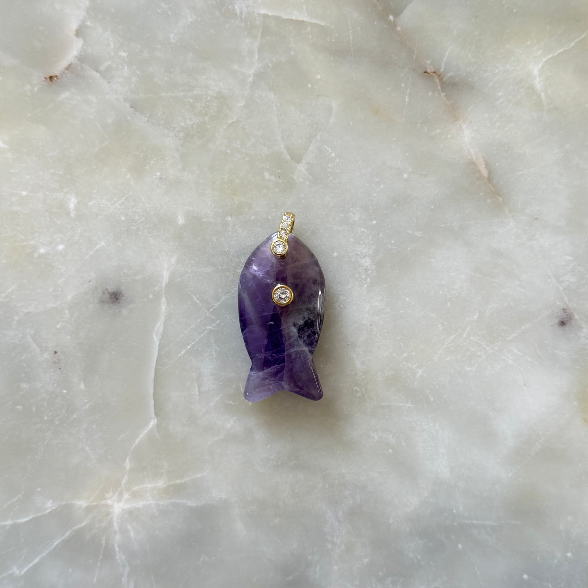 Natural Stone Fish Charm