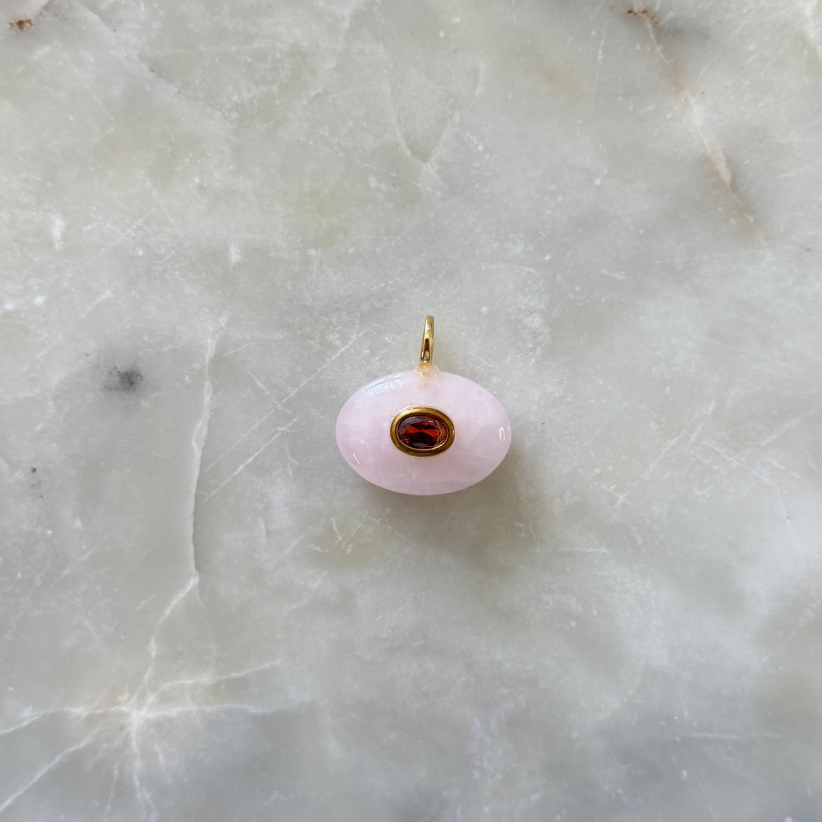 Natural Stone Oval Charm