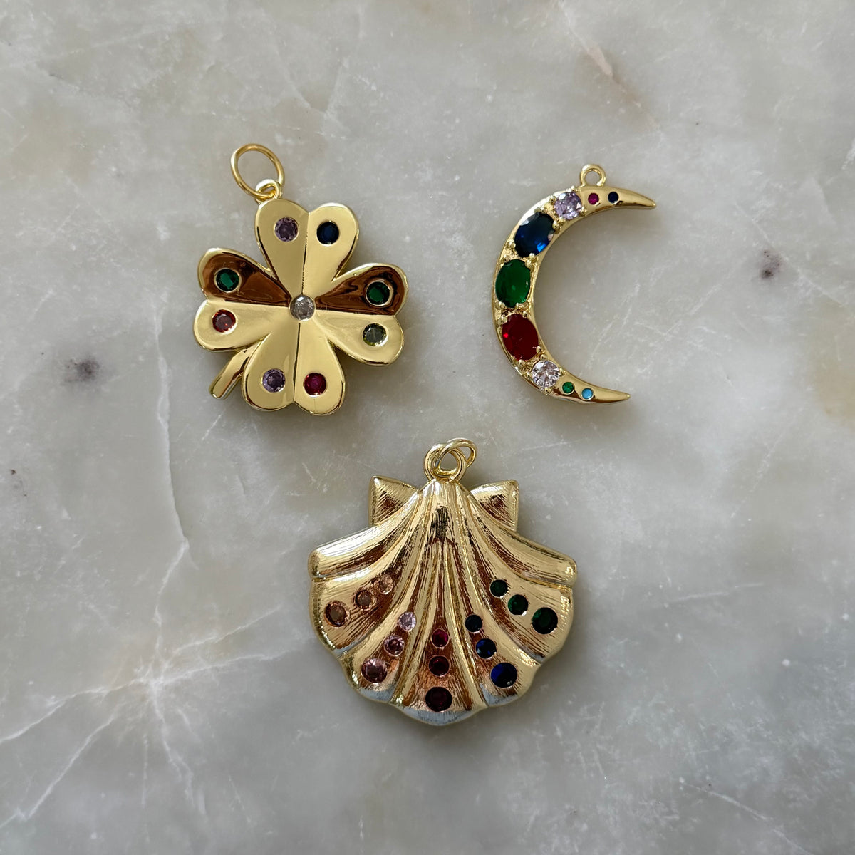 Colorful Gold Charm