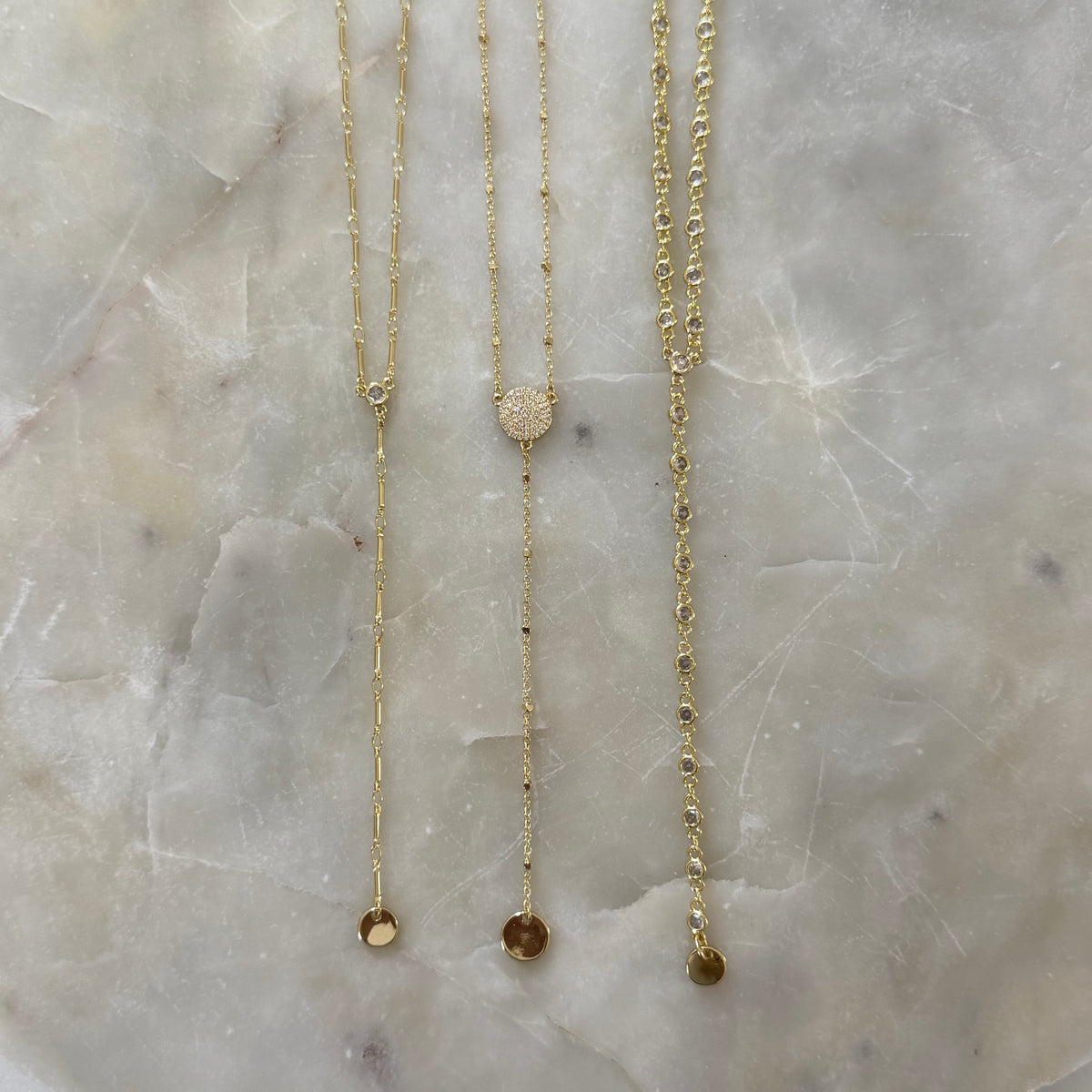 Gold Drop Layering Necklace