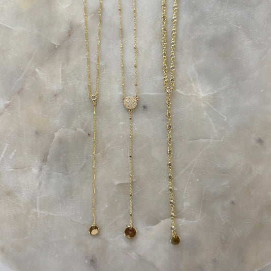 Gold Drop Layering Necklace